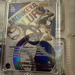 2025 DODGERS X ONE PIECE MONKEY D LUFFY PROMO CARD EB02-010 - Image 2