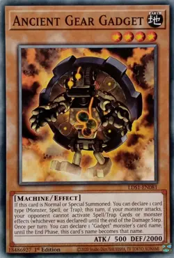 LDS1-EN081 ANCIENT GEAR GADGET COMMON 1ST EDITION YuGiOh CARD - Image 1