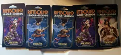 x5 Riftbound Origins Sleeved Boosters League of Legends Trading Card Game - Image 1
