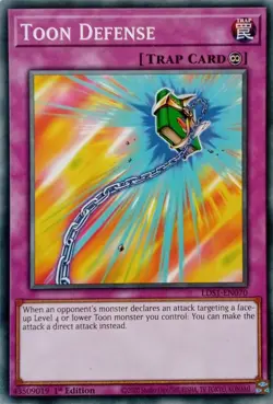 LDS1-EN070 TOON DEFENSE COMMON 1ST EDITION YuGiOh CARD - Image 1
