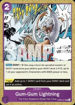 Gum-Gum Lightning OP09-077 English Emperors In New World One Piece Card Game - Image 1