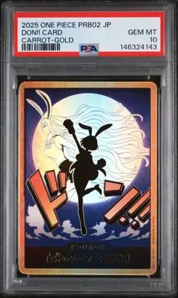 One Piece The Best Vol. 2 PRB02 Don!! Card Carrot Gold Japanese PSA 10 - Image 1