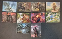 Lot Of 10 Gold Stamped Art Cards MTG LOTR Lord Of The Ring Tales Of Middle Earth - Image 1