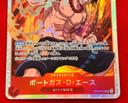One Piece Card Game Portgas D.Ace SR Super Rare Holo OP02-013 Bandai Japan Anime - Image 4