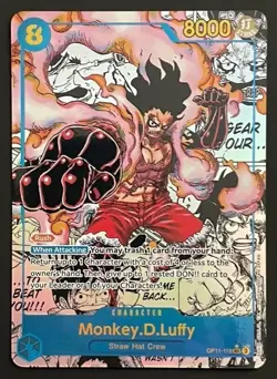 One Piece CCG Monkey D. Luffy OP11-118 OP-11 Alt Art Foil English - Image 1