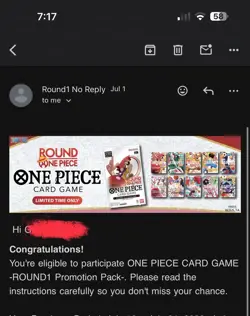 One Piece Card Game Round 1 Promotion Pack Monkey D. Luffy English 10 packs - Image 1