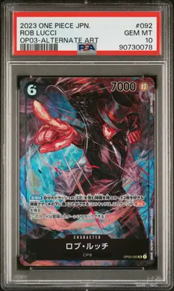 PSA 10 GEM MINT JAPANESE ONE PIECE 2023 Rob Lucci OP03-092 ALT ART Awakening Era - Image 1