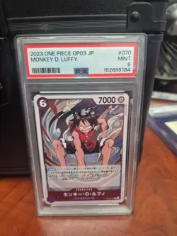 2023 One Piece OP03 EN #070 Monkey D Luffy PSA 9 MINT - Image 1
