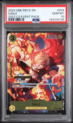 2024 ONE PIECE CHAMPIONSHIP 2023 EVENT PACK #034 SANJI PSA 10 - Image 1