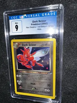 Dark Scizor 9/105 Neo Destiny 1st Edition Holo CGC 9 SWIRL WOTC Pokemon Card - Image 1