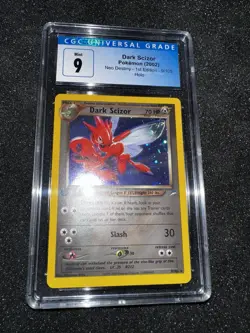 Dark Scizor 9/105 Neo Destiny 1st Edition Holo CGC 9 SWIRL WOTC Pokemon Card - Image 3
