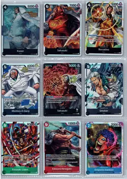(9) card one piece lot english rares - Image 1