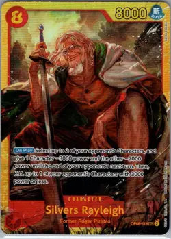 Silvers Rayleigh OP08-118 SEC English Two Legends - One Piece Card - NM - Image 1