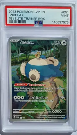 Snorlax 051 Sv: Scarlet & Violet Promo Cards Holo PSA 9 - Image 1