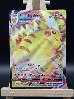 Pokemon TCG Pikachu VMAX Black Star Promo SWSH286 Full Art Rare NM - Image 1