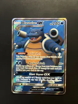 Blastoise GX SM189 - Black Star SM Promo - Full Art Ultra Rare Pokemon Card - NM - Image 1