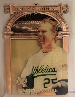 1997 Skybox EX-2000 HALL OR NOTHING #10 Mark McGwire RARE DIE CUT INSERT - Image 1