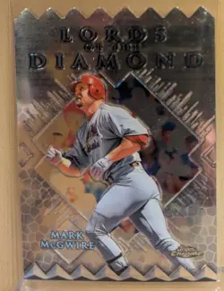 1999 Topps Chrome LORDS OF THE DIAMOND #5 Mark McGwire RARE DIE CUT INSERT - Image 1