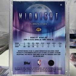 Topps 2025-26 Midnight LeBron James Lakers NBA Insert #40 Basketball Card - Image 2