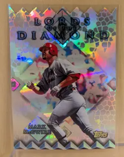 1999 Topps LORDS OF THE DIAMOND #5 Mark McGwire RARE DIE CUT HOLOFOIL INSERT - Image 1