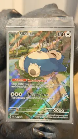 Pokemon TCG Snorlax SVP 051 Scarlet & Violet 151 Black Star Promo Card - Sealed - Image 1
