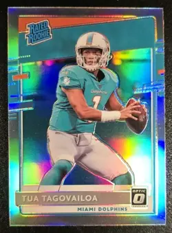 2020 Donruss Optic #162 TUA TAGOVAILOA Rated Rookie Silver Holo Prizm (RC) - Image 1