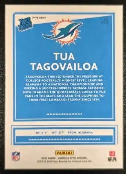 2020 Donruss Optic #162 TUA TAGOVAILOA Rated Rookie Silver Holo Prizm (RC) - Image 2