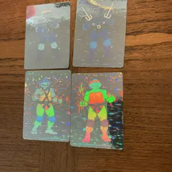 1991 Mirage Teenage Mutant Ninja Turtles Hologram Trading Card - 4 cards D - Image 2