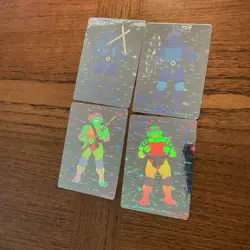 1991 Mirage Teenage Mutant Ninja Turtles Hologram Trading Card - 4 cards D - Image 3