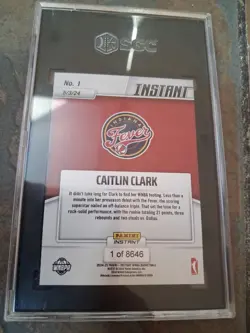 2024 PANINI INSTANT WNBA #1 CAITLIN CLARK ROOKIE RC SGC 9.5 The Jordan of WNBA - Image 2