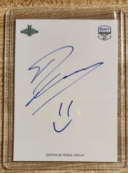 2026 Parkside IndyCar Sketch Card Rinus Veekay Hand Drawn Signature - Image 1