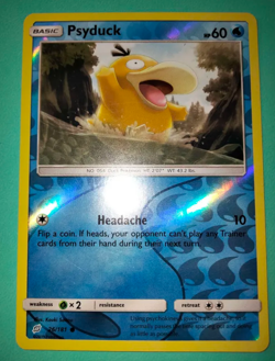 Psyduck Reverse Holo Team Up 26/181 LP/MP Pokemon Card 2019 English - Image 2