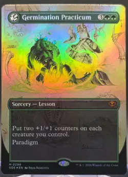 Germination Practicum #296 Secrets of Strixhaven Borderless Foil Mythic - Image 1