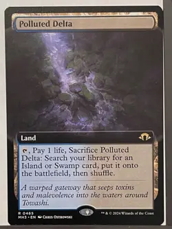 Polluted Delta Extended Art - Modern Horizons 3 MTG Magic the Gathering - Image 1
