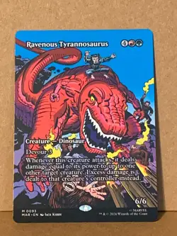 MTG Marvel Super Heroes- Ravenous Tyrannosaurus - Borderless - 0093- Non Foil - Image 1