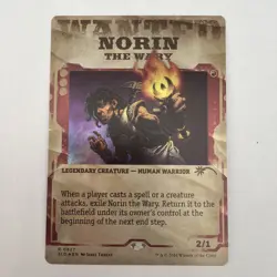 1X FOIL Norin the Wary BORDERLESS Double Faced MINT MTG Magic Secret Lair Poster - Image 1