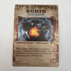 1X FOIL Norin the Wary BORDERLESS Double Faced MINT MTG Magic Secret Lair Poster - Image 2