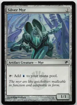 LP Silver Myr 202 Common Scars of Mirrodin Magic: The Gathering 2010 - Image 1