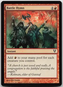 MP Battle Hymn 128 Common Avacyn Restored Magic: The Gathering 2012 - Image 1