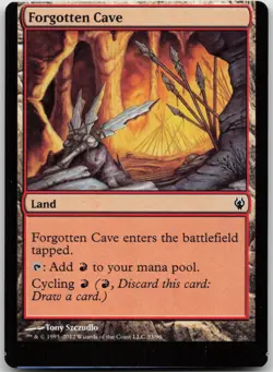 LP Forgotten Cave 33 Common Duel Decks: Izzet vs. Golgari Miscut Misprint MTG - Image 1