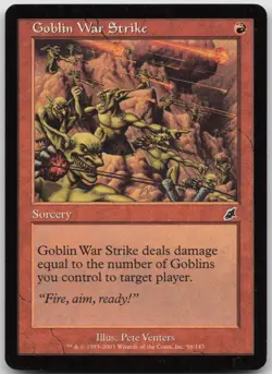 MP Goblin War Strike 96 Common Scourge Magic: The Gathering 2003 - Image 1
