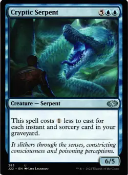 MTG TCG - Cryptic Serpent 285 Jumpstart 2022 - NM - Image 1