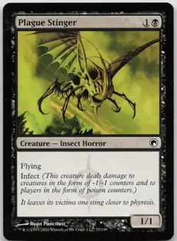 MP Plague Stinger 75 Common Scars of Mirrodin Magic: The Gathering 2010 - Image 1