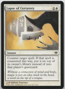 LP Lapse of Certainty 9 Common Conflux Magic: The Gathering 2009 - Image 1