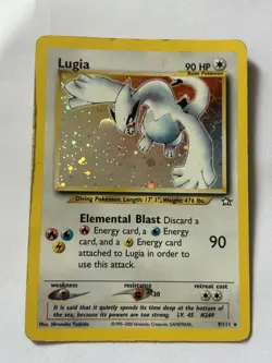 Lugia TCG Neo Genesis Unlimited Holo Rare Pokemon Card 9/111 HP - Image 1