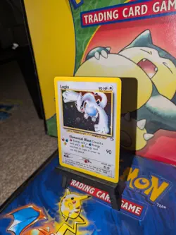 Lugia TCG Neo Genesis Unlimited Holo Rare Pokemon Card 9/111 see pics - Image 2