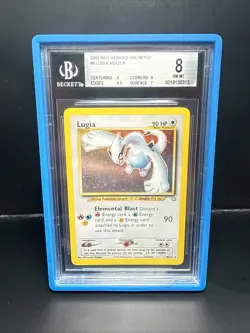 Pokemon 2000 Lugia Neo Genesis Unlimited Holo Rare 9/111 BGS 8 - Image 2