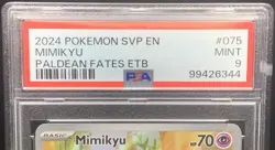 Mimikyu #SVP075 PSA 9 MINT - Pokemon Paldean Fates ETB Black Star Promo - Image 3