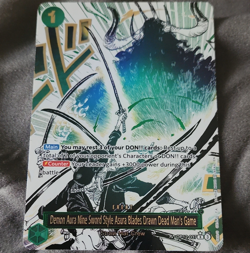 Zoro Demon Aura Nine Sword Style Asura Blades Dead Men's Game, Alt Art OP12-037 - Image 1
