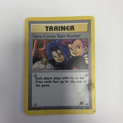 Pokemon TCG Team Rocket Holo Rare Card 15/82 Here Comes Team Rocket MP - Image 1